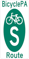 PA Bike Route S sign